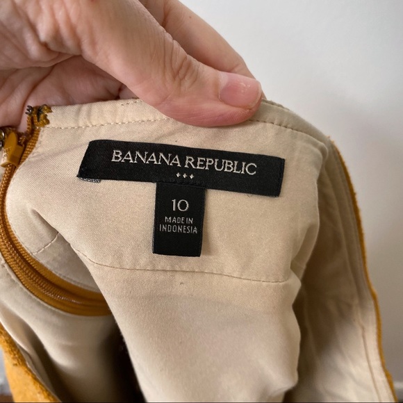 Banana Republic Wool Faux Wrap Skirt Tan Brown Fall Size 10 - Picture 11 of 12